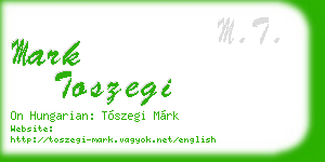 mark toszegi business card